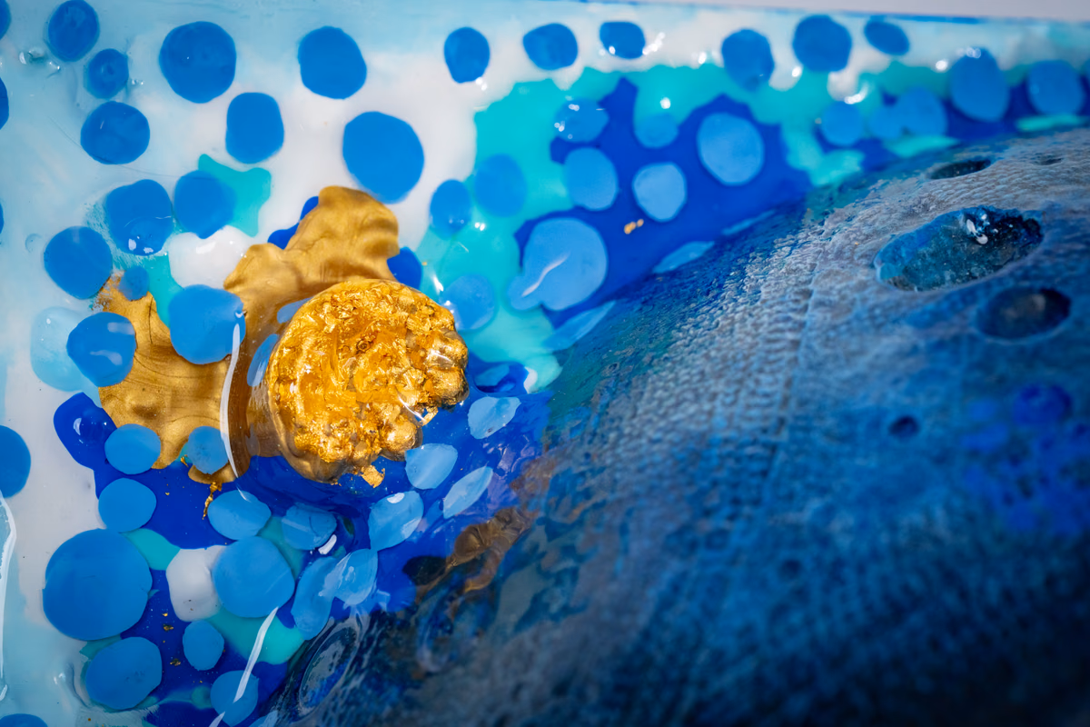 Eye Sea All I: gold leaf detail