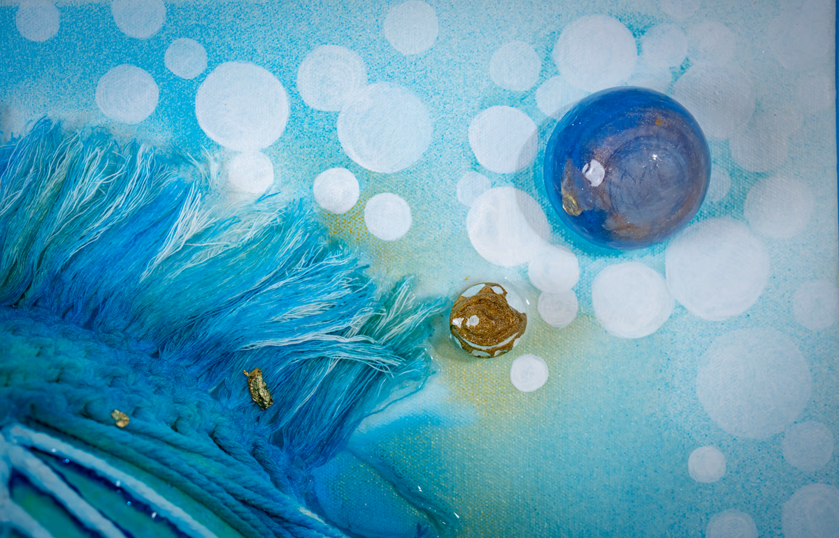 Faceless Self-Portrait: blue field detail 02