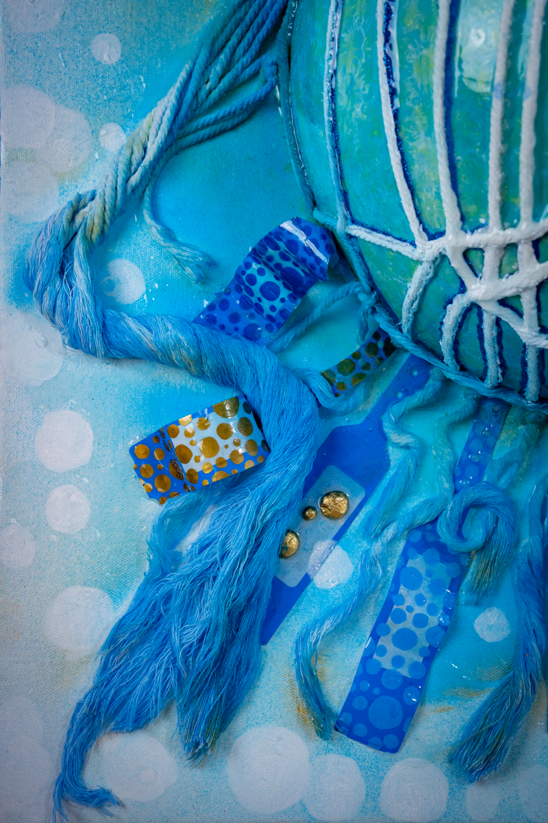 Faceless Self-Portrait: blue field detail 03