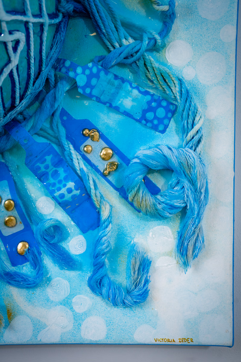 Faceless Self-Portrait: blue field detail 04