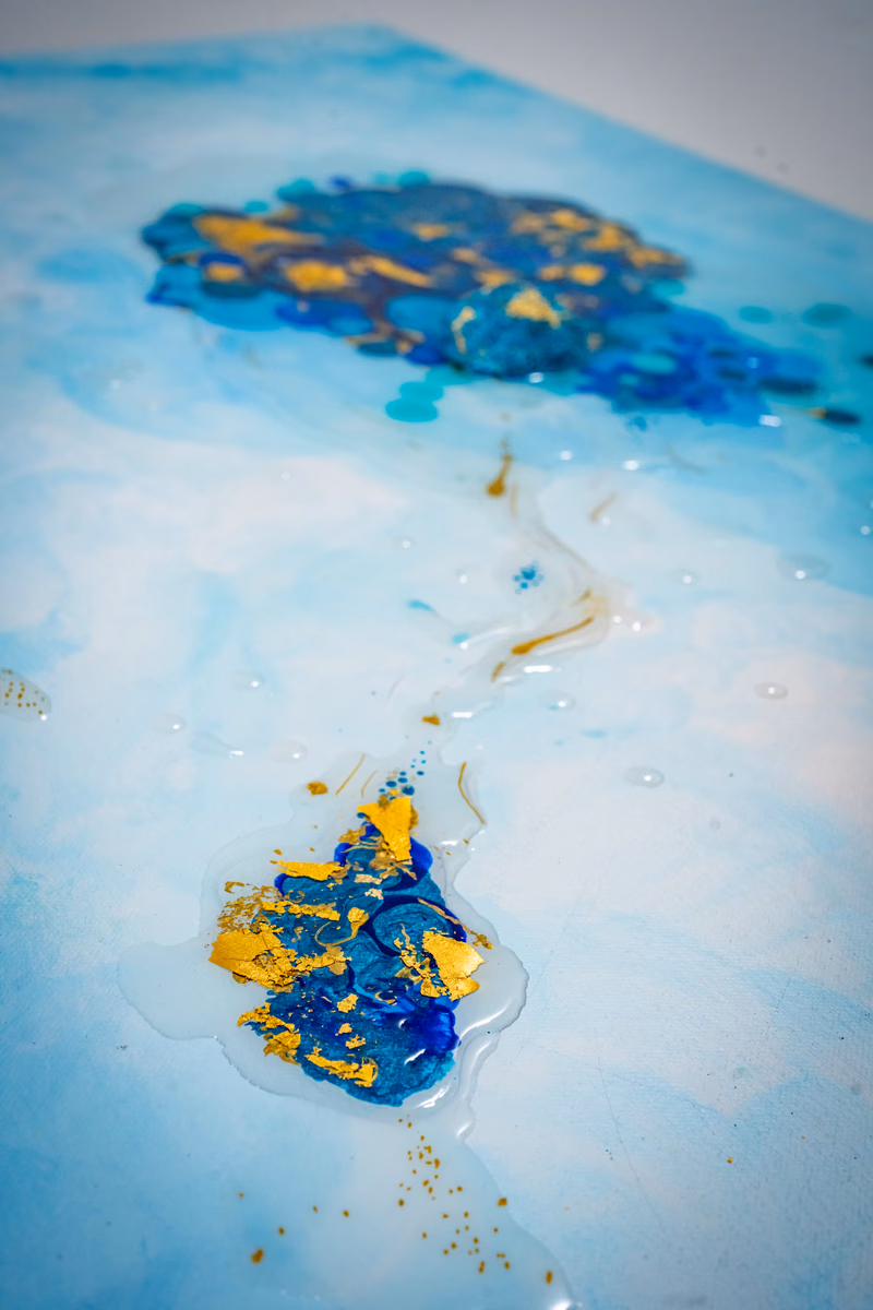 Origin / Drift I: blue-field detail (3)